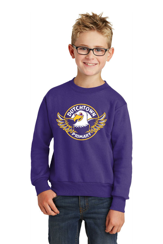 Purple Youth Crewneck Sweatshirt with Dutchtown logo