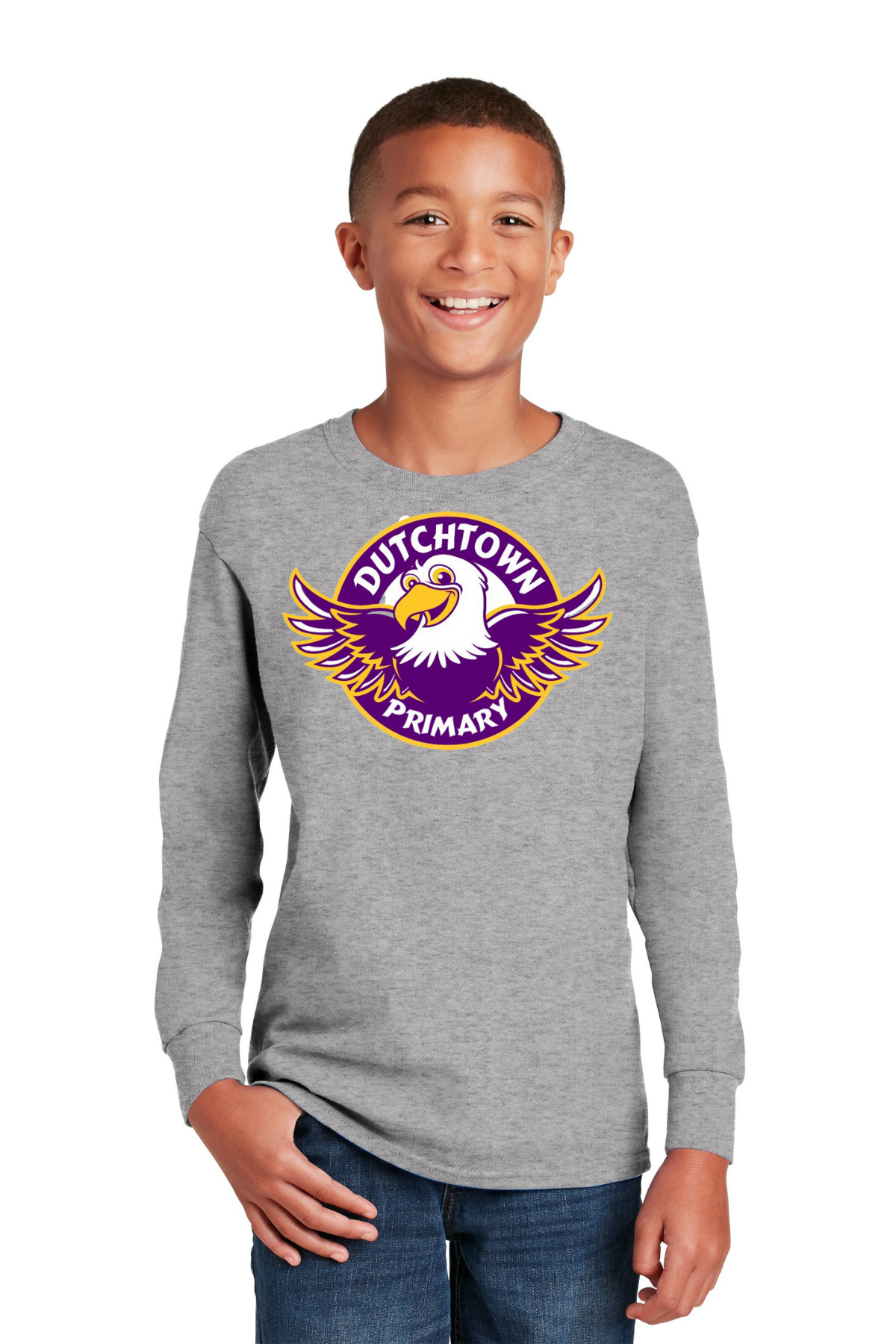 Sport Grey Youth Long Sleeve T Shirt